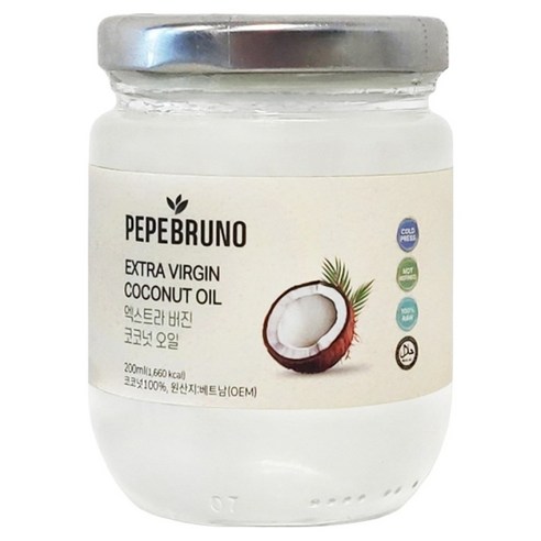 페페브루노 엑스트라버진 코코넛오일, 200ml, 1개