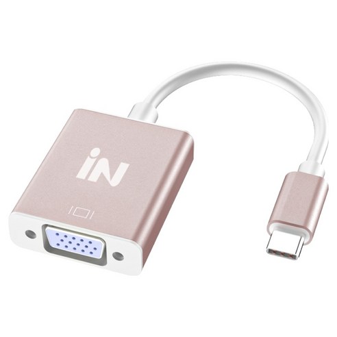 인네트워크 FHD 지원 USB 3.1 C타입 to VGA RGB 영상변환 모니터 컨버터, 1개, IN-U31V15