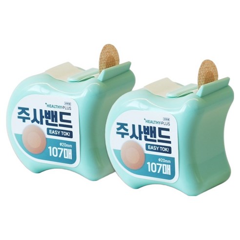 헬씨플러스 원형 주사밴드 이지톡, 2개, 107개입
