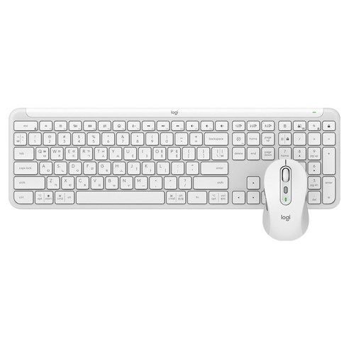 로지텍 시그니처 슬림 MK950 멀티 디바이스 무선키보드 마우스 세트, 920-012480, 오프화이트, 일반형