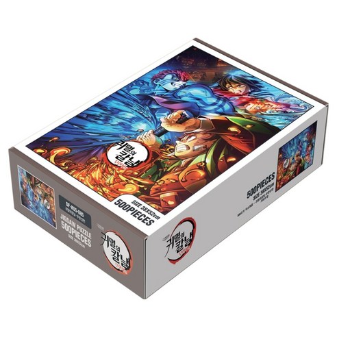 귀멸의칼날 무한성편 키비주얼 직소퍼즐 DF-K05-085, 500피스, 혼합색상, 1개