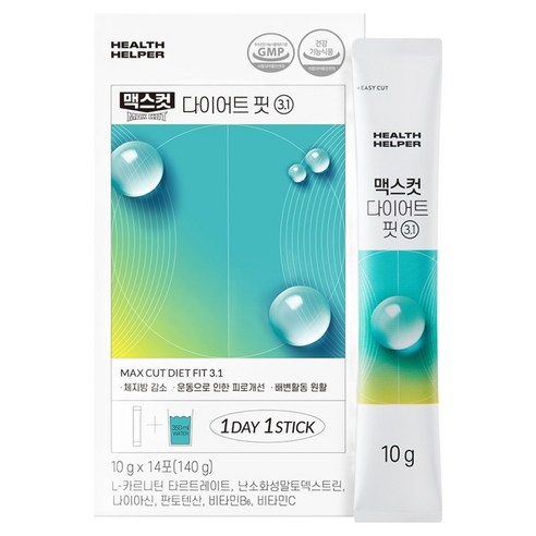 헬스헬퍼 맥스컷 다이어트 핏 3.1 레몬맛 140g, 1개 맛있게 먹은 솔직 후기 - 상품 이미지 1