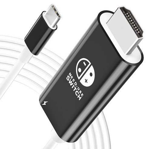 베이직기어 닌텐도 스위치2 미니독 4K 60Hz 지원 TV연결 PD100W 충전 HDMI 케이블, 1개, 블랙 + 화이트
