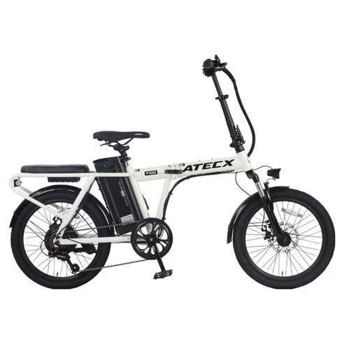 ATECX 48V 7.8Ah 500W 전기자전거 ATECX F100 고객직접설치, 화이트, 알루미늄