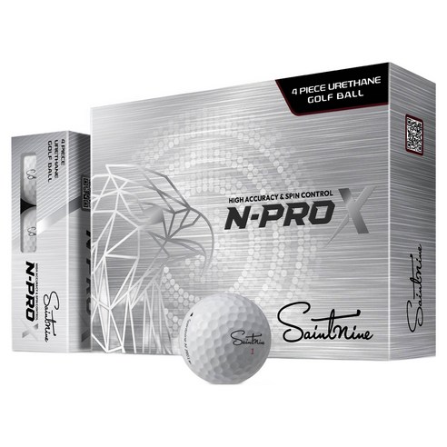 세인트나인 N PRO X 프리미엄 우레탄 골프공 4피스, 1개, 12개입, 화이트