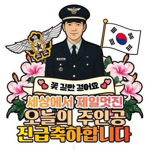 비비드레인 진급 케이크토퍼, C13 진급 공군 남자, 1개