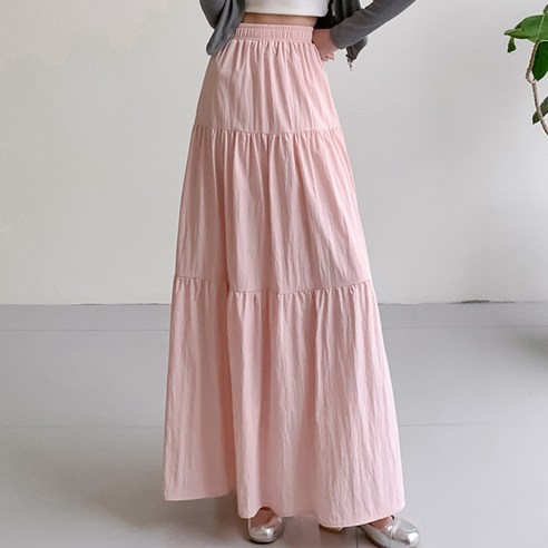 데이소이 티어드 캉캉 임부 롱스커트