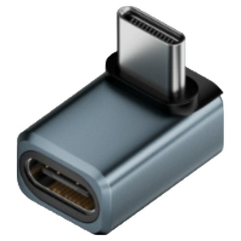 베이직기어 썬더볼트 호환 USB4 240W 80G Gen3 C타입 90도 꺾임 연장 젠더, 1개, BGU90A