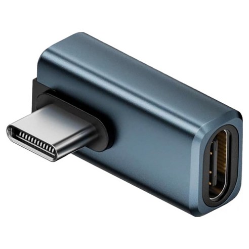 베이직기어 썬더볼트 호환 USB4 240W 80G Gen3 C타입 90도 꺾임 연장 젠더, 1개, BGU90B