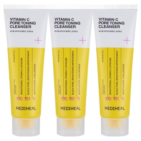 메디힐 모공토닝 비타민씨 클렌징폼, 120ml, 3개