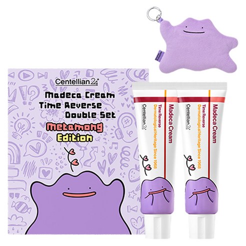 센텔리안24 마데카 크림 타임 리버스 50ml 2개+ 메타몽 키링 파우치 세트, 1세트