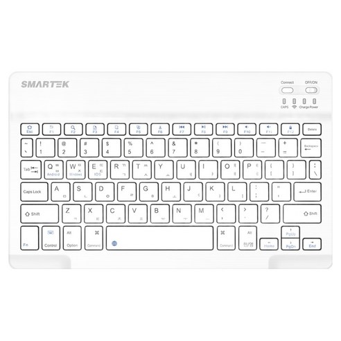 스마텍 충전식 슬림 미니 저소음 C타입 블루투스 무선 텐키리스 키보드, 무접점, White, STBK-4000