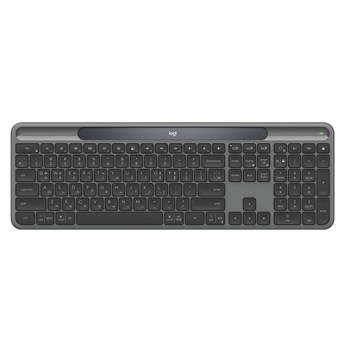로지텍 SOLAR+ K980 태양광 충전 무선 키보드, 블랙, 920-013766, 제조사축