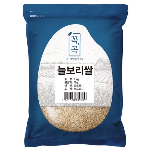 두보식품 꼭곡 국내산 늘보리쌀, 1kg, 1개