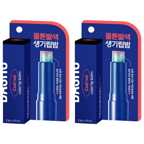 다슈 맨즈 컬러 체인지 립밤 4g, 쿨 레드, 2개