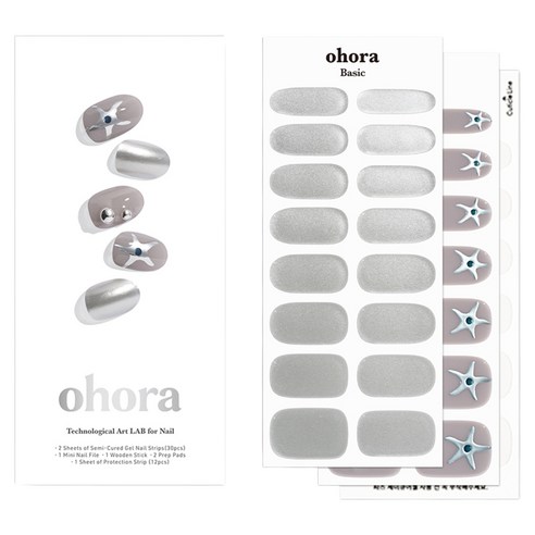 오호라 네일 스트립, N Chrome M..., 1개