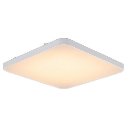 원하 삼색변환 디밍 플리커프리 칩셋 미러 방등 LED 75W + 리모컨 세트, 화이트