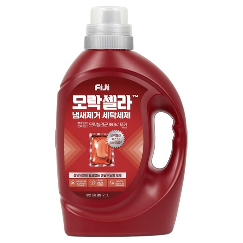 피지 일반드럼겸용 모락셀라 섬유유연제 필요없는 실내건조 냄새제거 세탁세제 샌달우드향 본품, 2.1L, 1개