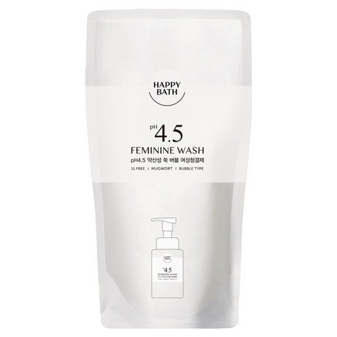 해피바스 pH4.5약산성 쑥 버블 여성청결제 리필, 1개, 300ml