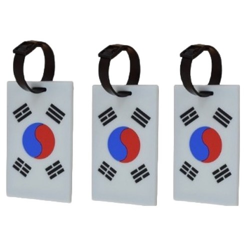 대한민국 태극기 캐리어 네임택 3p