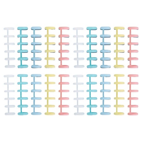 투데이리빙 6공 바인더 루즈링 CD_OOS_AL082Q 5종 x 4p 세트, 파스텔, 1세트, 12mm