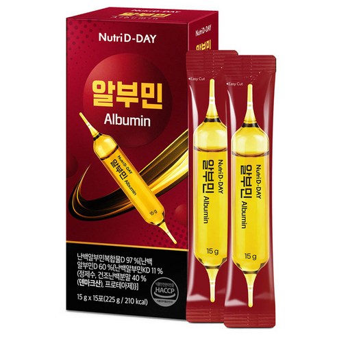 뉴트리디데이 마시는 알부민 15p, 225g, 1개