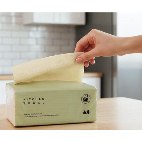 올챌린지 뽑아쓰는 대나무 3겹 키친타월 그린 100개입, 9개 실사용 후기 | 효과 있을까? - 상품 이미지 4