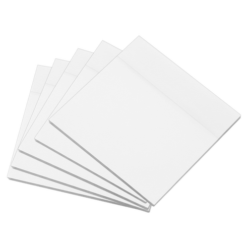 쿠말 반투명 방수 점착 스티커 메모지 7.5 x 7.5cm, 화이트, 5개, 50매