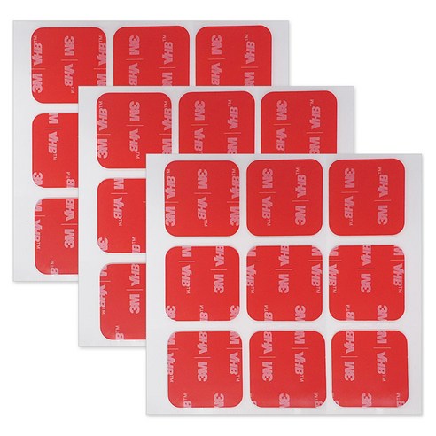 브이에이치비 3M 초강력 아크릴폼 사각형 투명 양면테이프 25 x 25 mm 9p, 3개
