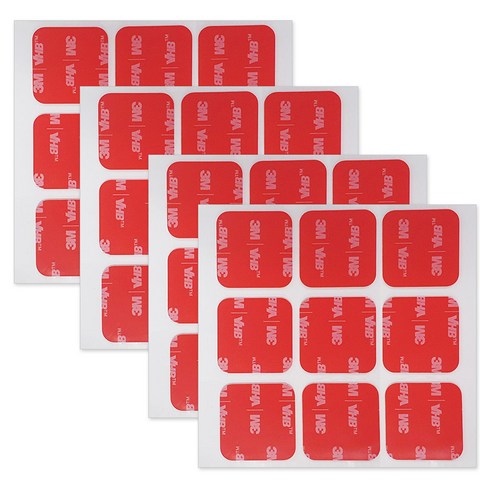 브이에이치비 3M 초강력 아크릴폼 사각형 투명 양면테이프 25 x 25 mm 9p, 4개