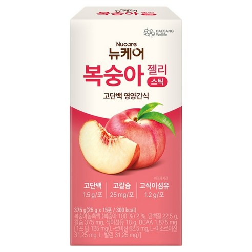 뉴케어 정품 복숭아 젤리 스틱 15p 375g, 1개 솔직 후기 | 실사용자 리뷰 분석 - 상품 이미지 2