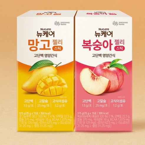 뉴케어 정품 복숭아 젤리 스틱 15p 375g, 1개 이미지 3