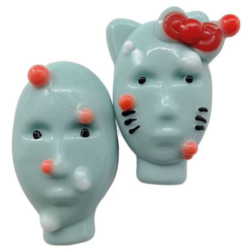 건강한놀이터 외계인 말랑이 여드름짜기 남자 + 여자 + 여드름 키트 세트, 민트, 1세트