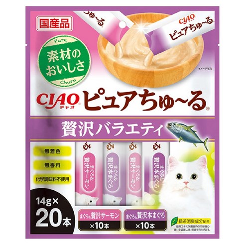 챠오츄르 고양이 퓨어츄르 버라이어티 짜먹는 간식 SC-543 20p