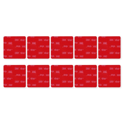 브이에이치비 3M 초강력 아크릴폼 사각형 투명 양면테이프 45 x 45 mm, 10개 10개
