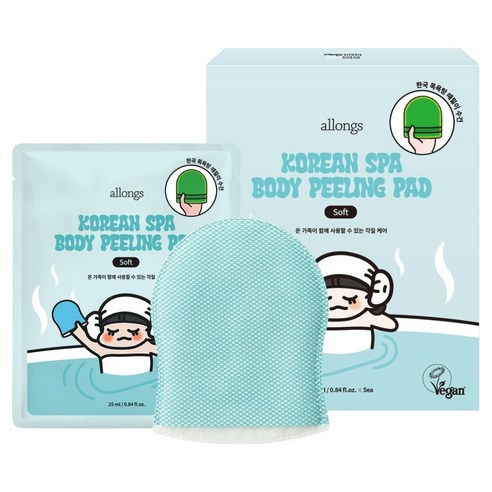 알롱 코리안 스파 바디 필링 패드 소프트 25ml, 5매입, 1개