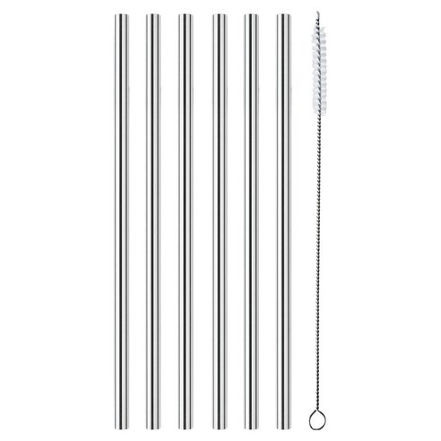 텀블러브 스테인레스304 텀블러 빨대 887ml 1.18L 30cm 6p + 청소솔 세트, 1개
