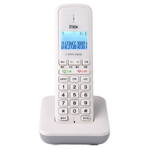 iTEK 가정용 사무실 업소용 발신자 무선 전화기, IK-1030, 화이트