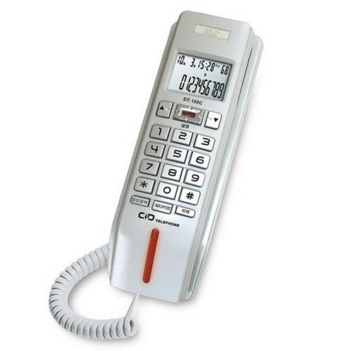 대우코러스 벽걸이 발신자 표시 유선전화기 화이트, DT-150C