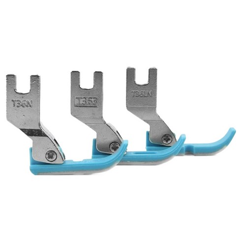 Jstrading 공업용 지퍼 노루발 테프론PVC T36N + T363 + T36LN 세트, 혼합색상, 1세트