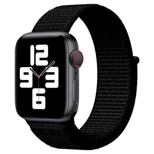 워치스탠다드 스포츠루프 스트랩 38 / 40 / 41 / 42mm, 올블랙, 1개