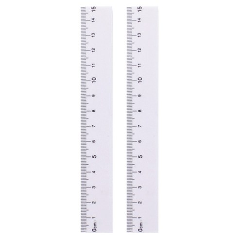 투데이리빙 심플 양면 눈금 자 15cm CD_OST_AL101Q, 화이트, 2개