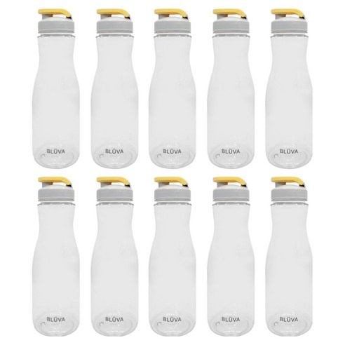 블루바 가정용 업소용 원터치 냉장고 물병, 10개, 900ml, 옐로우
