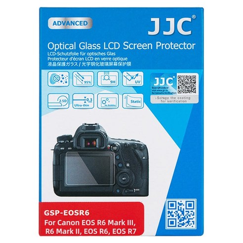 JJC 캐논 EOS R6M3 R6 Mark 3 2 R6 R7 카메라 9H 강화유리 액정보호필름 2p 세트, 1세트, GSP-EOSR6K2