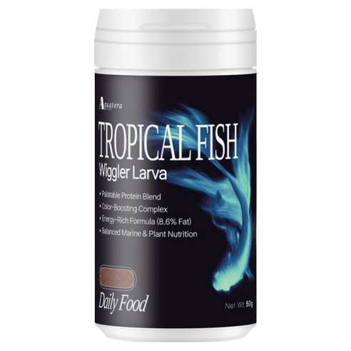 아쿠아테라 위글러 라바 트로피컬피쉬 데일리푸드, 50g, 1개