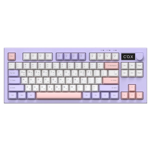 COX 유선 멤브레인 텐키리스 키보드, Lavender, CM87KD, 제조사축