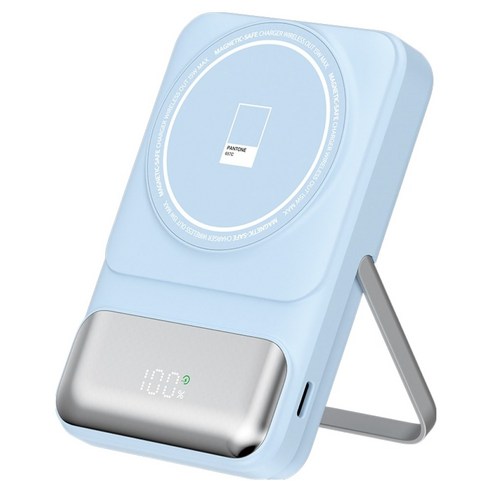 이어맥 빌트인 케이블 마그네틱 보조배터리 10000mAh 멀티단자, PTPB-11, 스카이