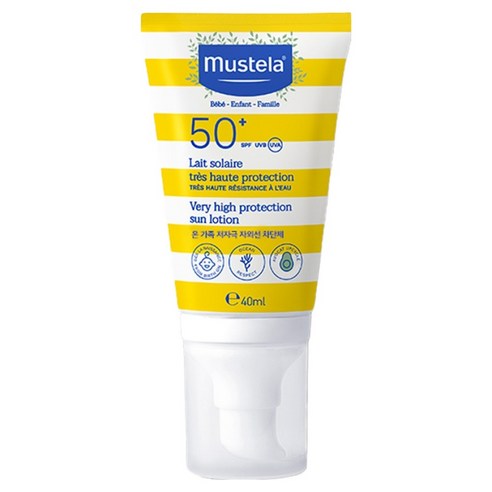 무스텔라 유아 베리 하이 프로텍션 선 로션 SPF 50+, 40ml, 1개