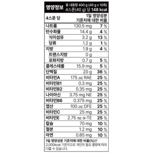 꼬박꼬밥 고단저당 단백질 쉐이크 미숫가루 대용량 400g, 1개 솔직 후기 | 실사용자 리뷰 분석 - 상품 이미지 4