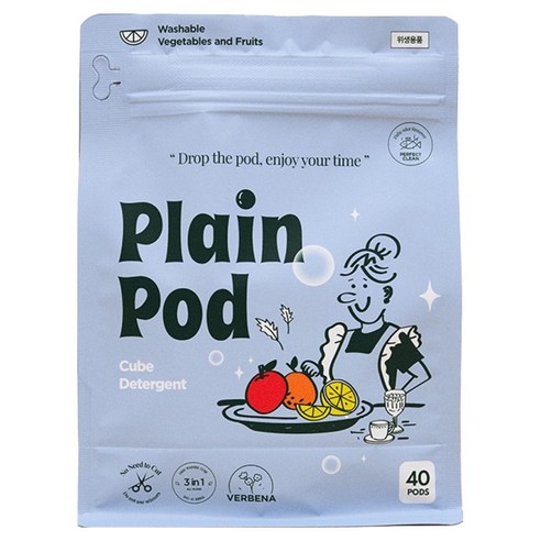 플레인팟 식기세척기 큐브 세제 40p, 400g, 1개